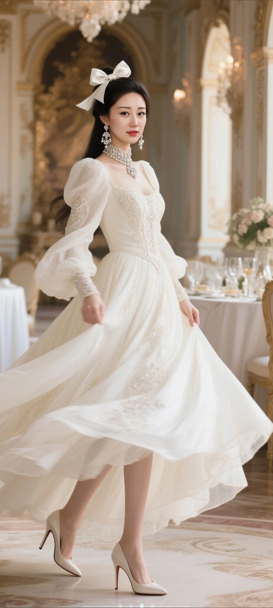 梦幻婚礼现场，优雅白裙公主风，浪漫至极！👗💍💃