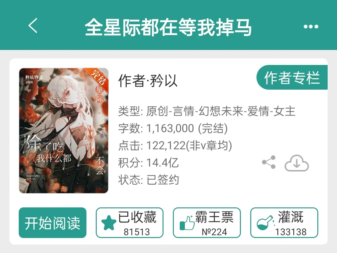我很弱，我装的。这还是之前有那阵特别想看ABO然后看到的这本，超期待女...