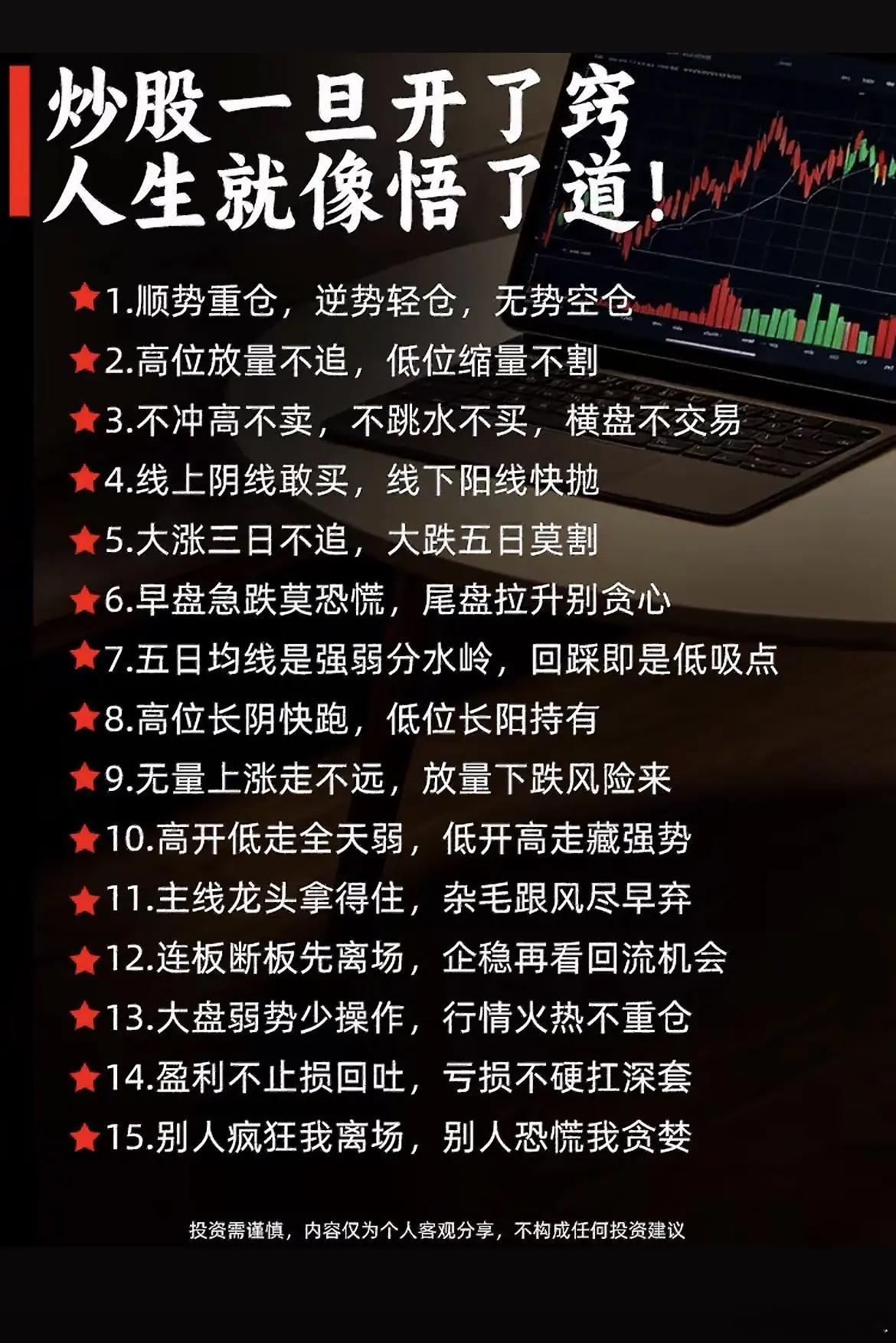 炒股吃透这4条交易铁律，告别持续亏损！炒股多年最深的感悟：技术只是辅助，纪律和心
