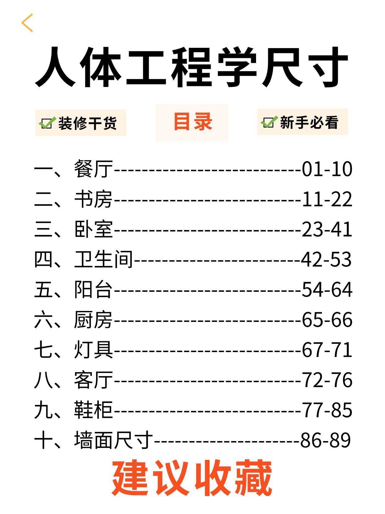 装修干货分享🔥人体工程学尺寸大揭秘。