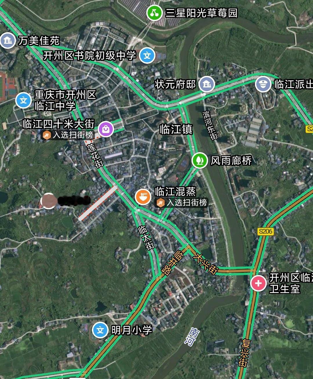 开州临江镇交通格局，已落后于周边乡镇
临江镇对外交通可圈可点的地方，就是有一个高