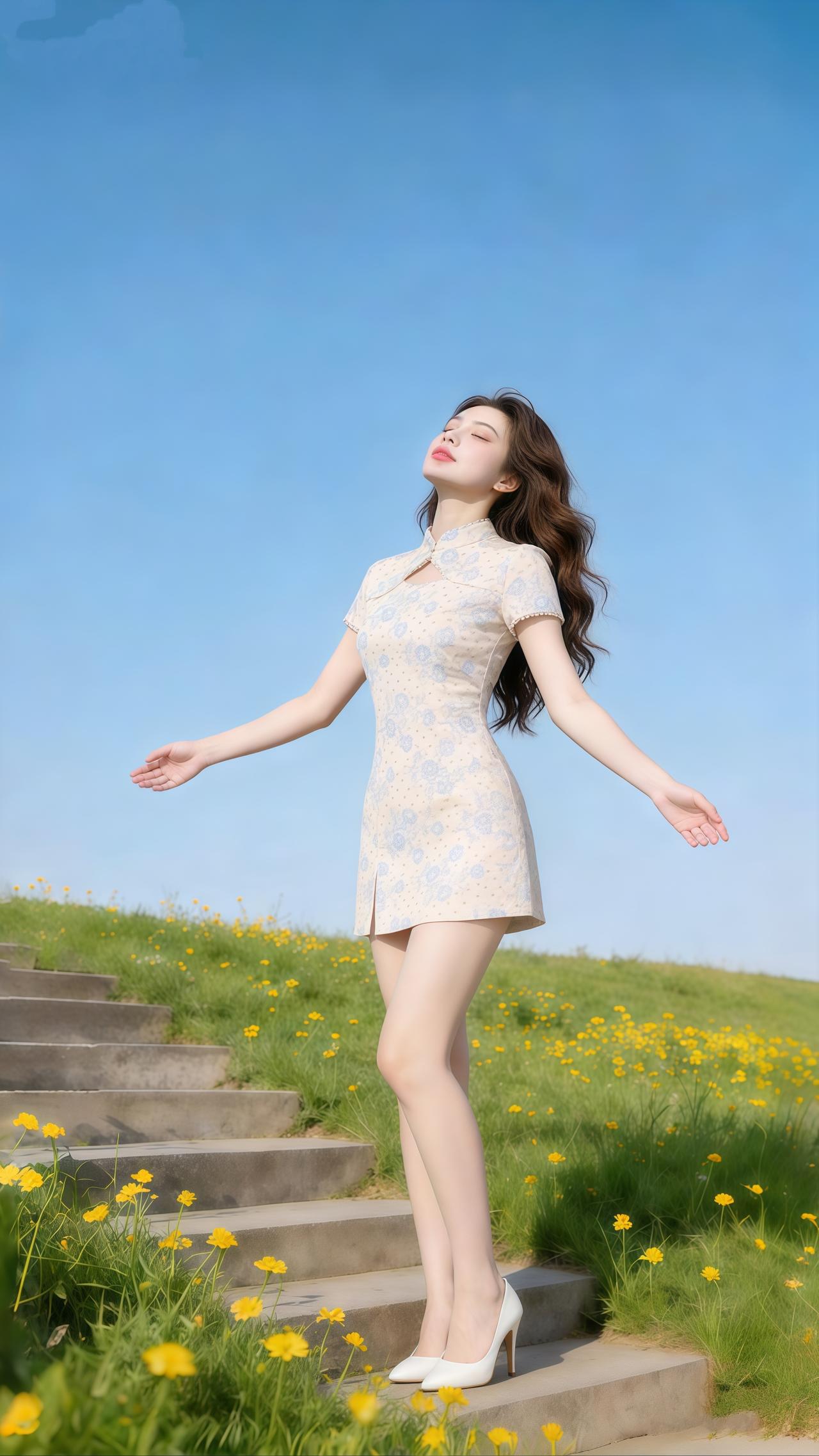 新中式穿搭 小个子穿搭 显高显瘦显腿长 气质穿搭 旗袍风