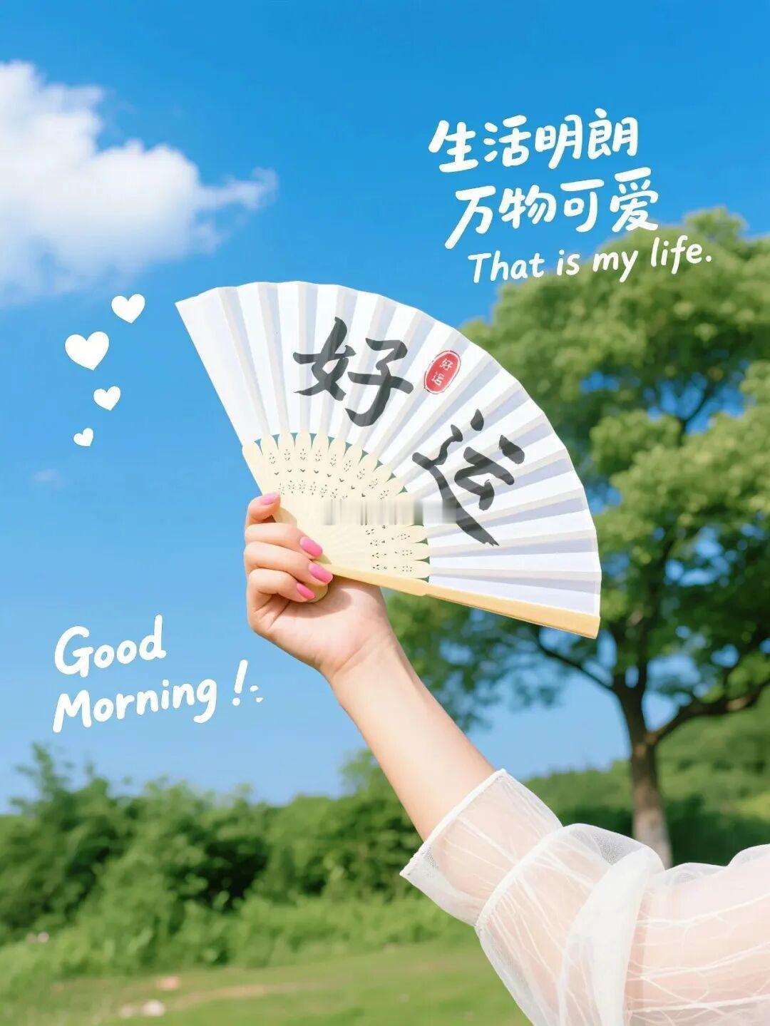 每天都要比昨天更进步一点。加油吖~🌸早～上～好吖～岑先生