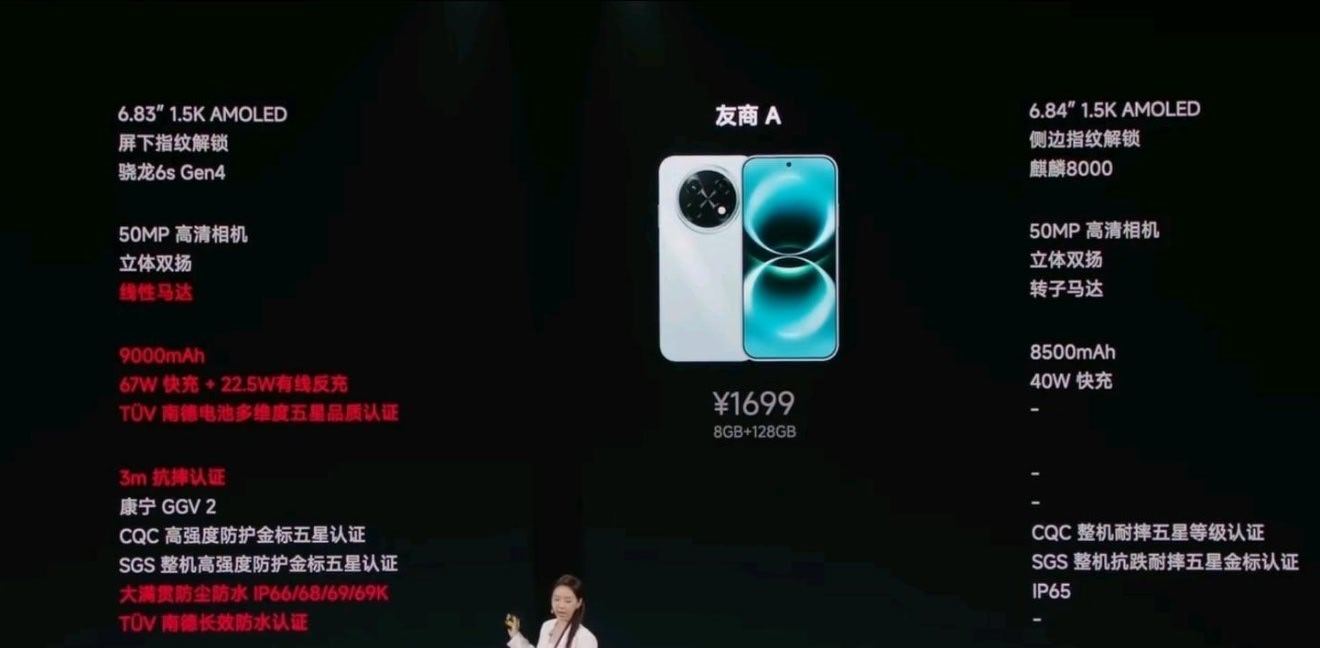 说明畅享是真行，已经被友商拿来对比了。另外骁龙6s Gen4对比麒麟8000竟然