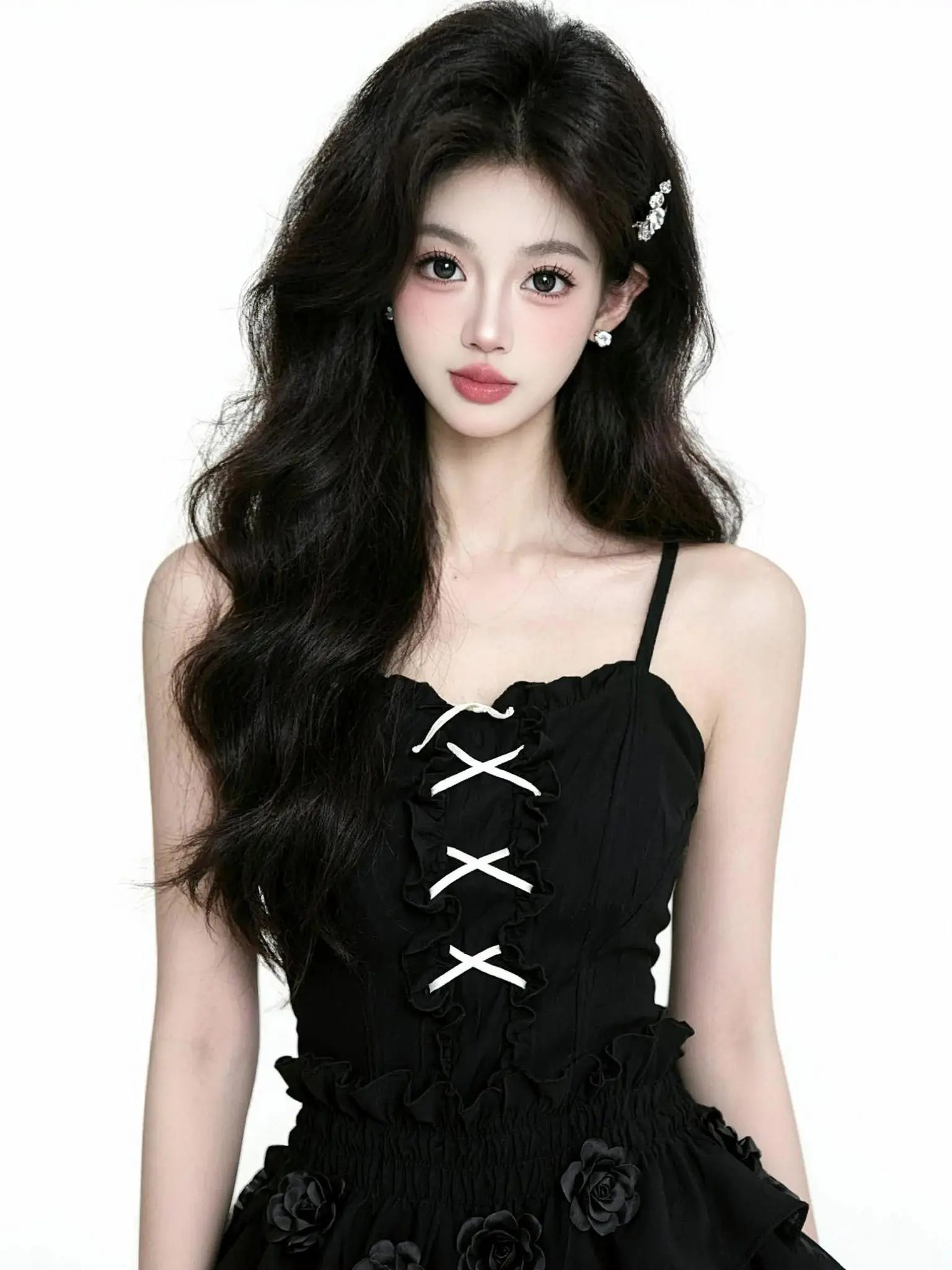 AI黑裙精致写真 ai创作 尝试一个新look 轻写真