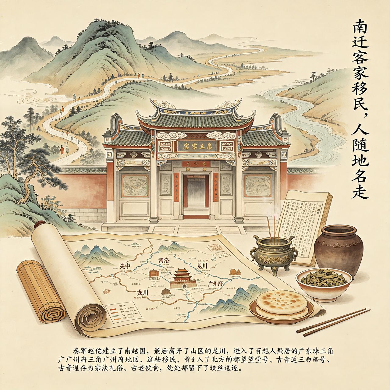 宋都河南开封府的祥符‑珠玑巷，就是南迁中原士族，把开封巷名移植到广东南雄的典型例
