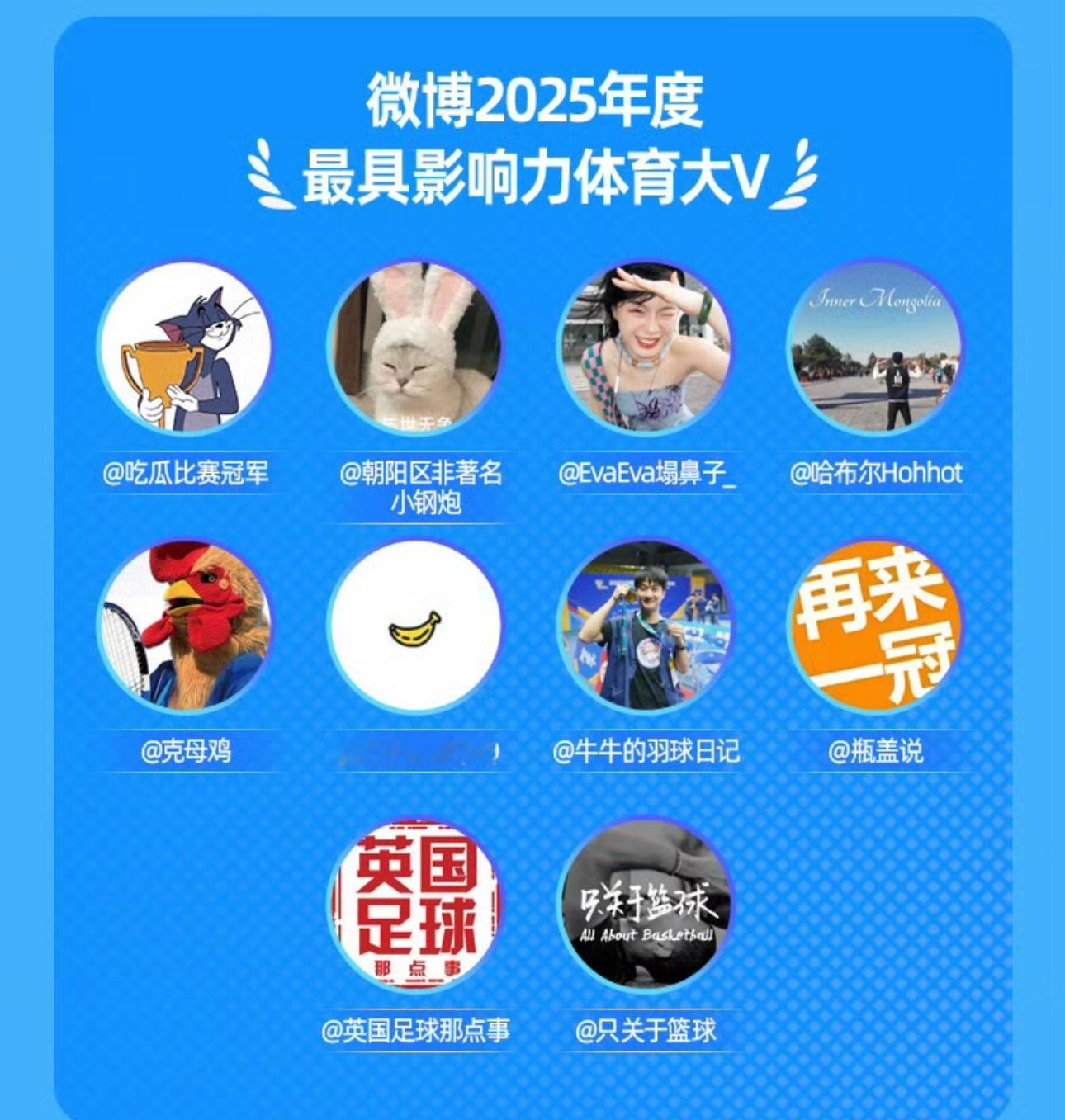 这个最具影响力体育大V里没有草霉驴奶娘不合理啊但是蔗个奖可能是要上台领奶娘不敢上