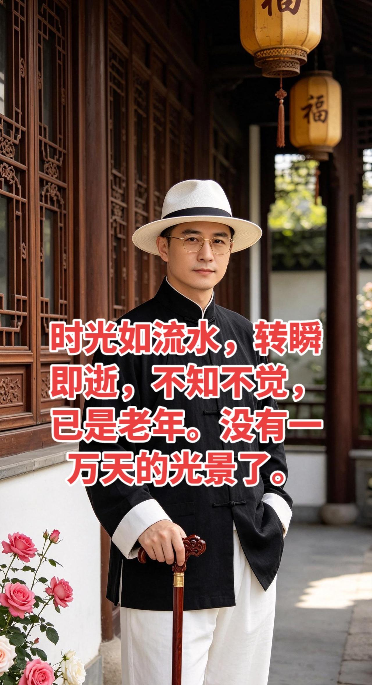 岁月催人老，时光匆匆，迈入老年人行列。AI民国绅士写真 抖音ai创作 人生不过三