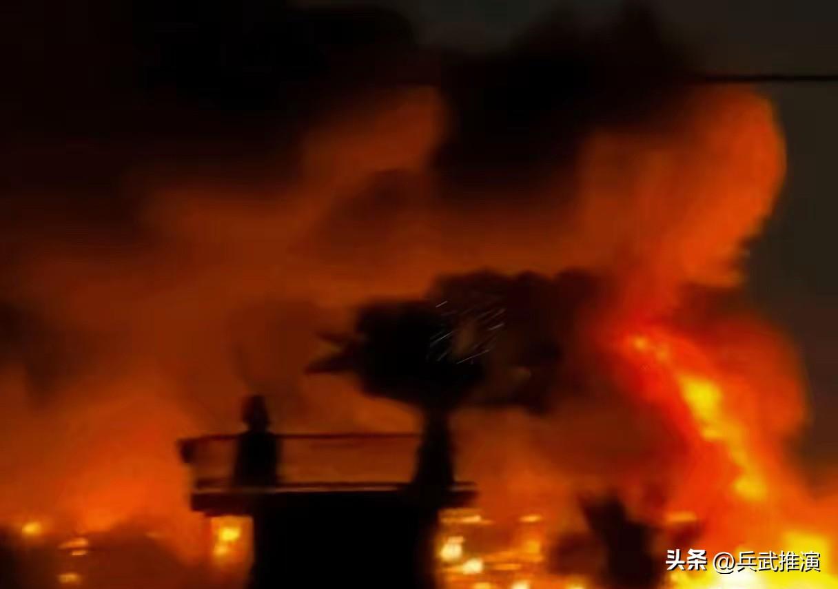 3月21号凌晨，伊拉克首都巴格达出事了，火光冲天。

美国给大使馆送物资的后勤大