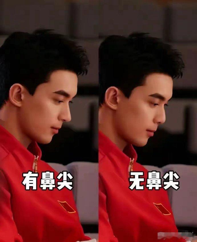 男明星也这么卷了吗？吴磊有鼻尖是更精致，但也失去辨识度。 ​​​