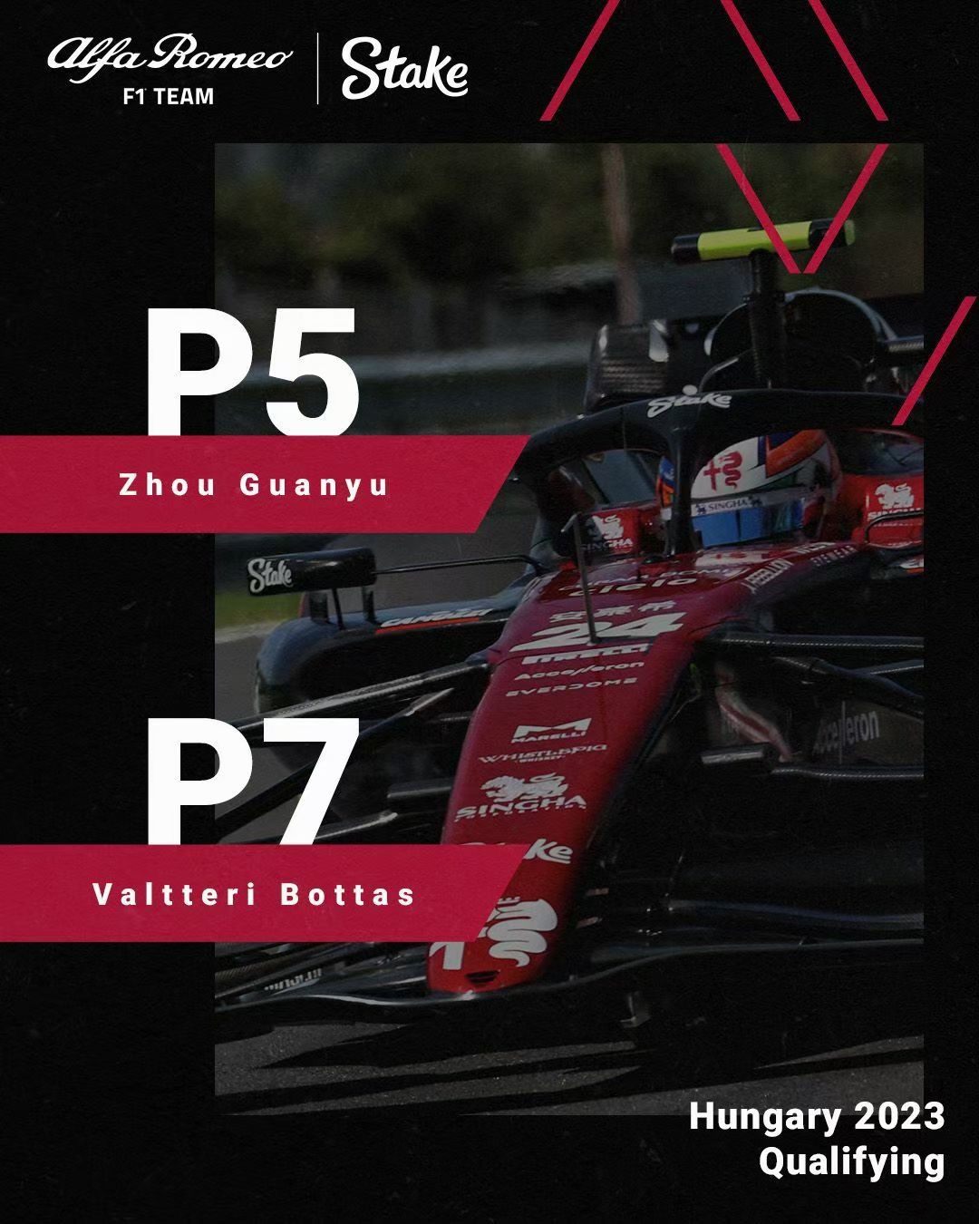 #周冠宇第一##f1##2023f1匈牙利大奖赛# 周冠宇第三排发车！创造历史了