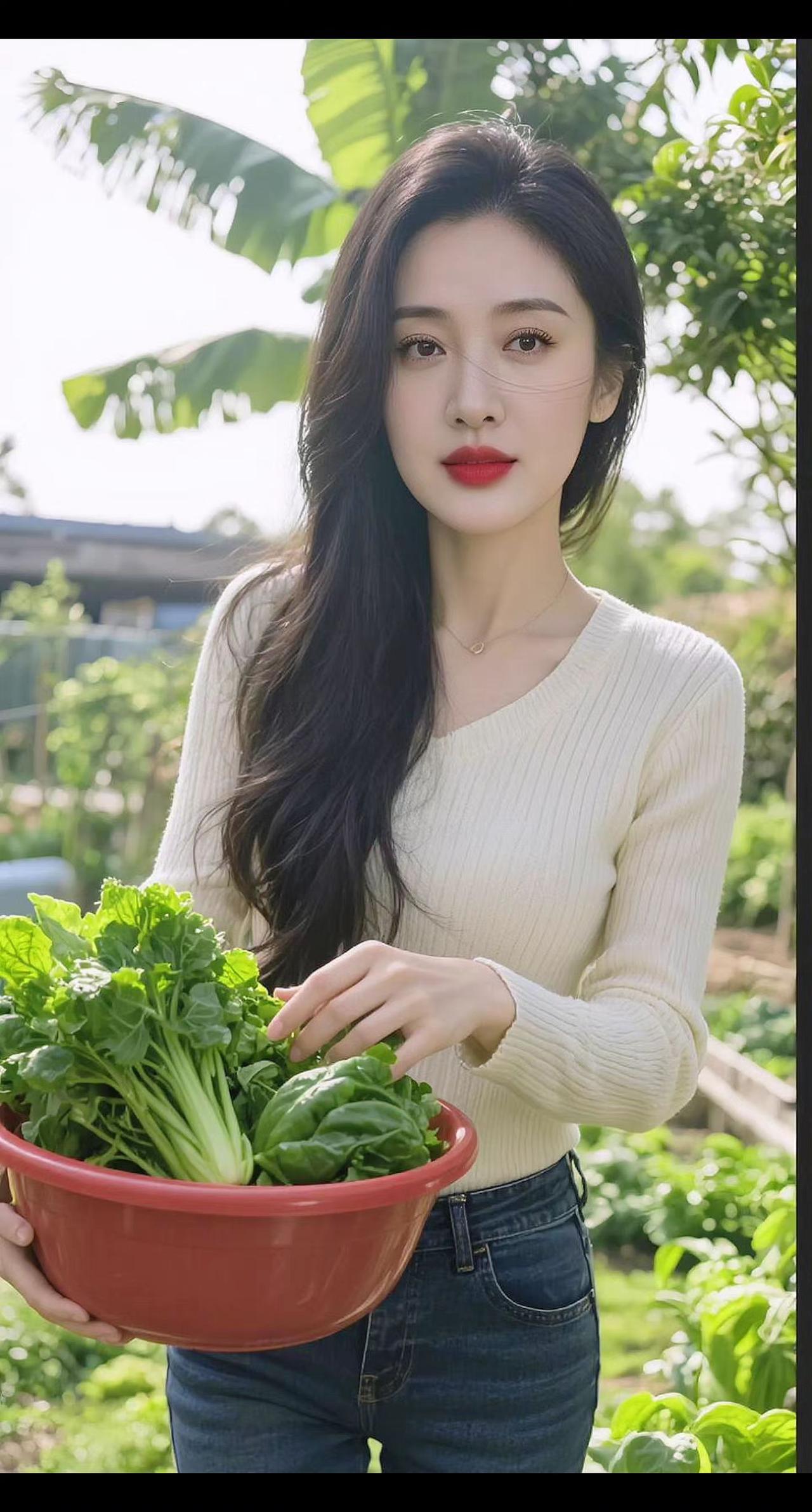 AI田园生活照 抖音ai创作 我的穿搭破烂分享 农家菜园 乡村生活