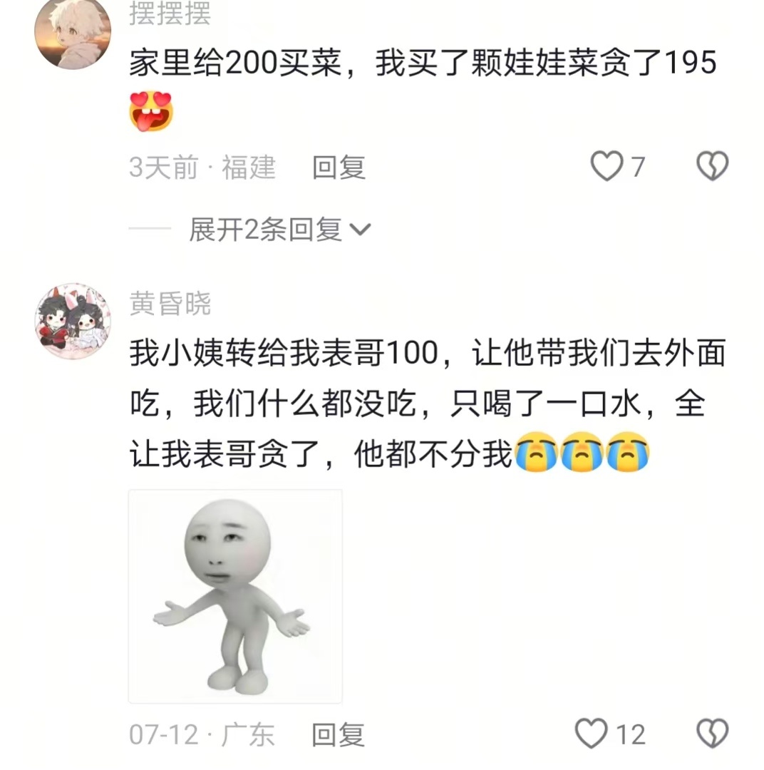 暑假在家我唯一的收入来源 