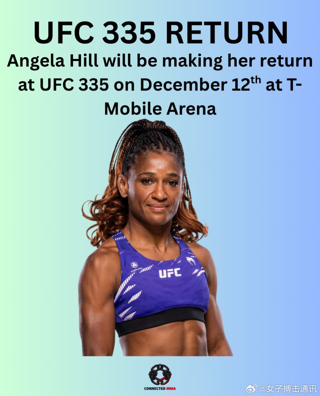 UFC[超话] UFC当前年龄最大的女选手，希尔姐姐又将出战——Angela H