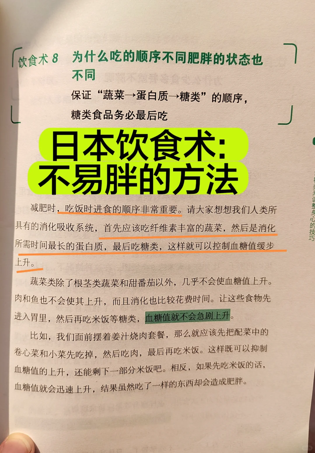 风靡日本的饮食术：这样吃不易胖