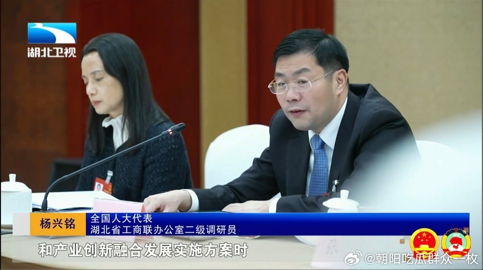 据3月7日《湖北新闻》画面显示，湖北省工商联原副主席、党组成员杨兴铭被降级为省工