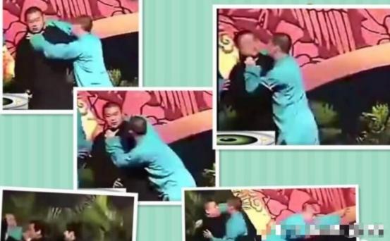 2009年，德云社河南商演，快散场时，曹云金突然从背后死死勒住岳云鹏的脖子，将他