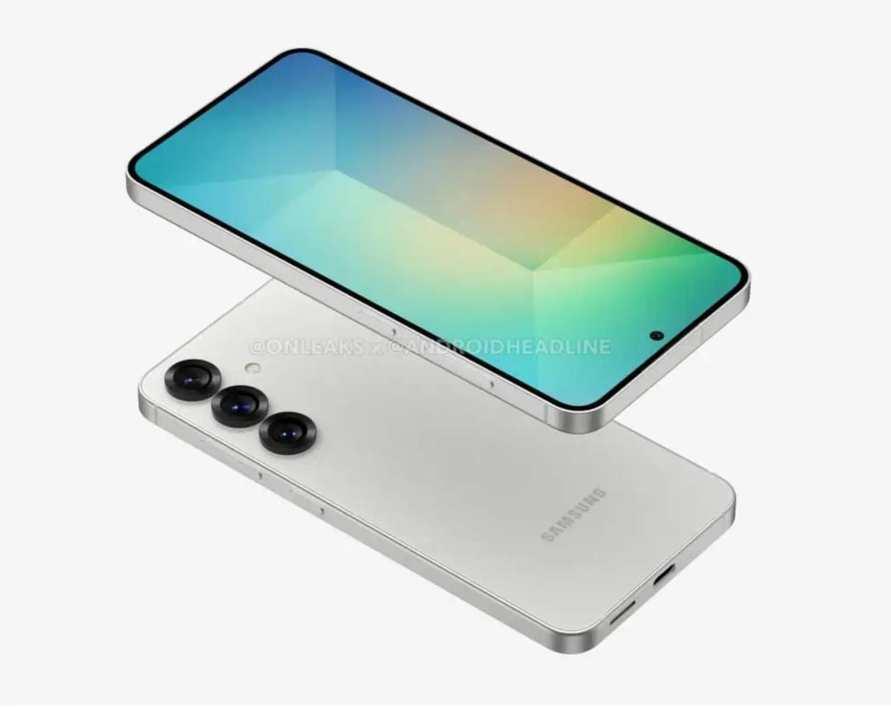 三星Galaxy S25标准版渲染图，6.17英寸屏幕，长宽高为146.9 x 