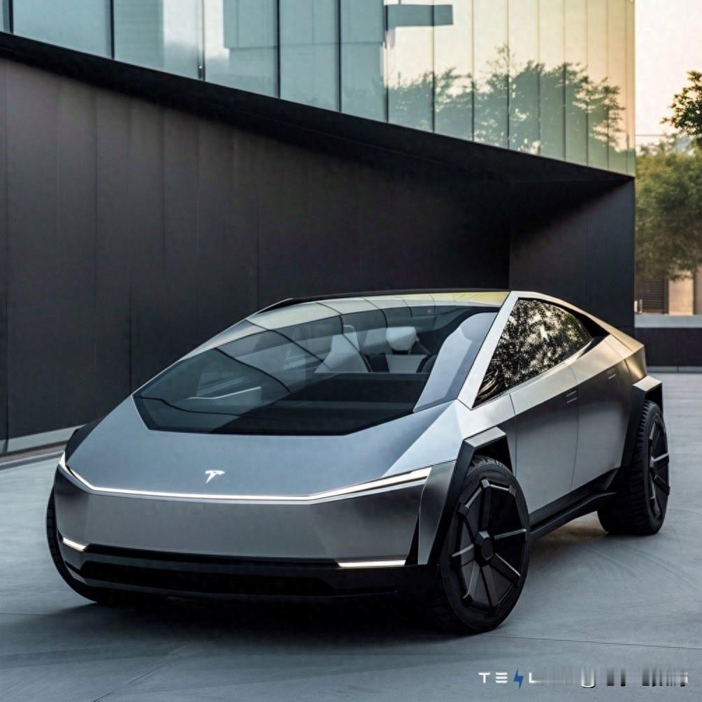 如果特斯拉的这款车型能正常落地，那国产新能源品牌可就悬了吧~
外观有点类似于赛博