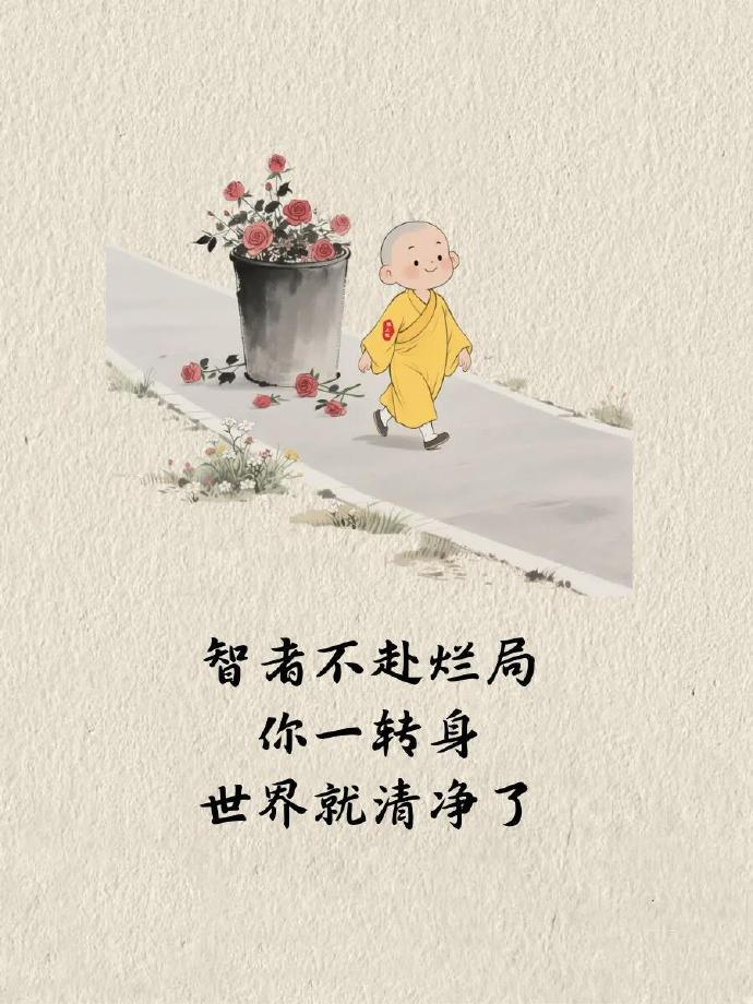 “ 智者不赴烂局，你一转身，世界就清净了。”  