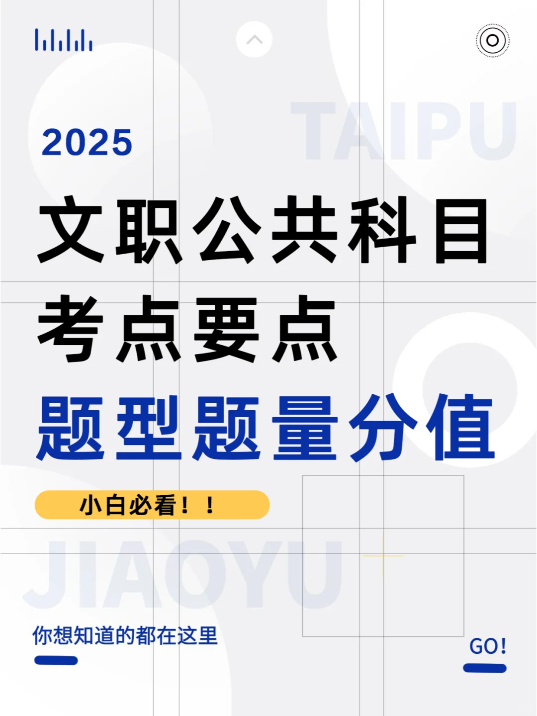 文职公共科目考点、题型、题量分值汇总