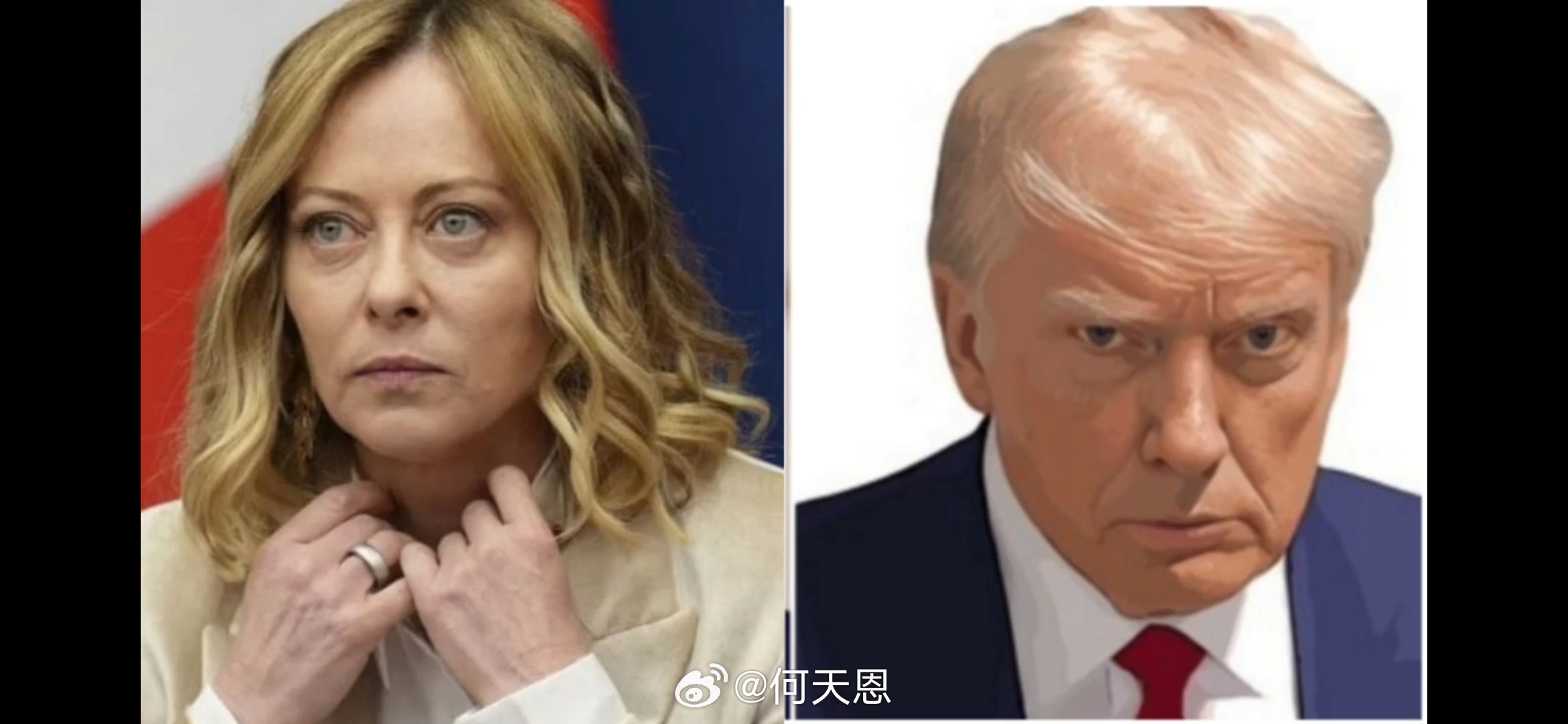 欧洲铁娘子——意大利总理梅洛尼史诗级表现：特朗普下午1:00：“她求我跟她合影。