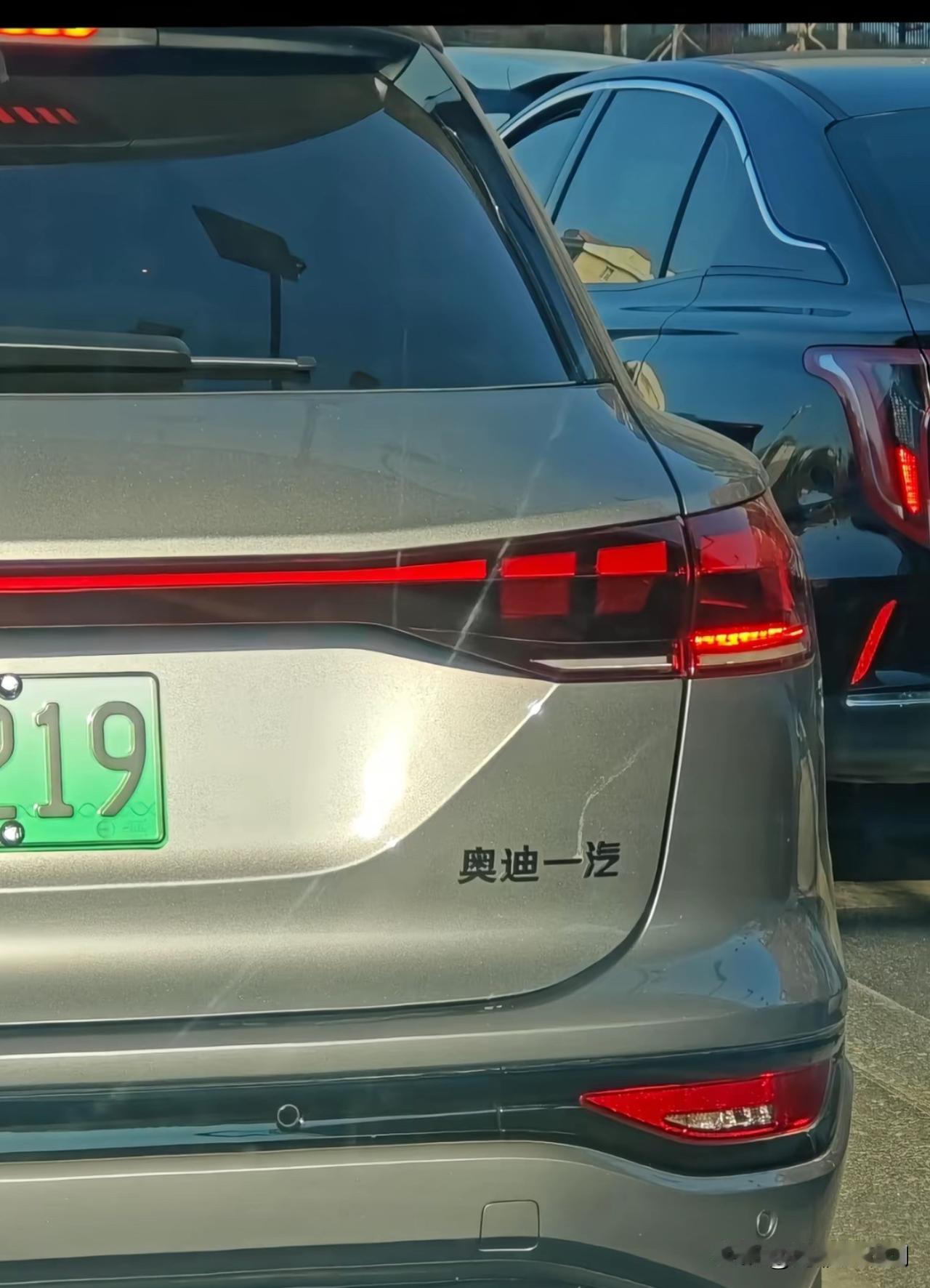 今天看到的，开车的时候我还在想这个车主挺皮啊，刚才刷抖音才看到，原来真有奥迪一汽