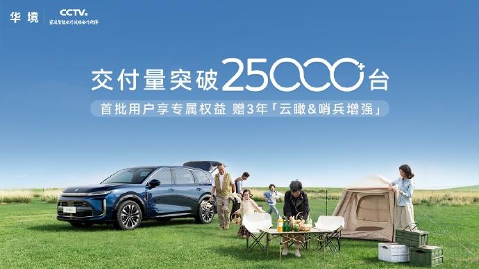 恭喜华境S！累计交付量突破25000台！
前25000名用户还可以享「云瞰&哨兵