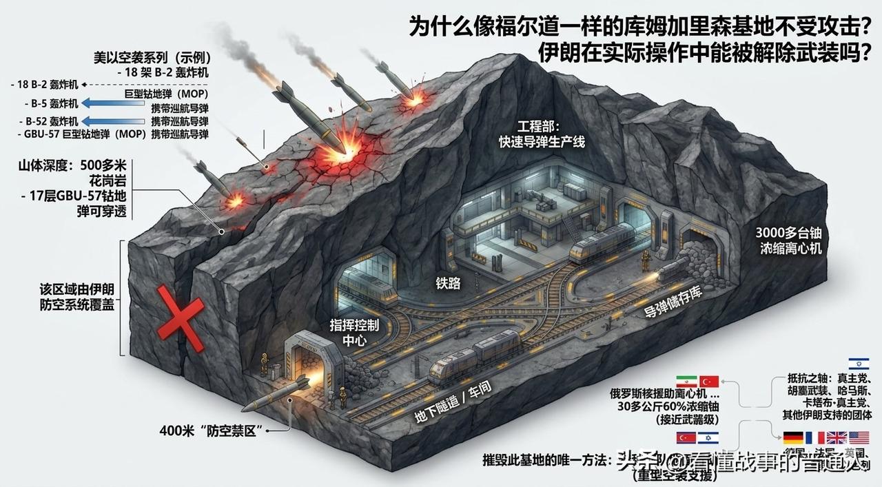 花岗岩大山成了天然防弹衣，伊朗导弹基地死死钉在地底深处，让任何空袭都变成一场徒劳