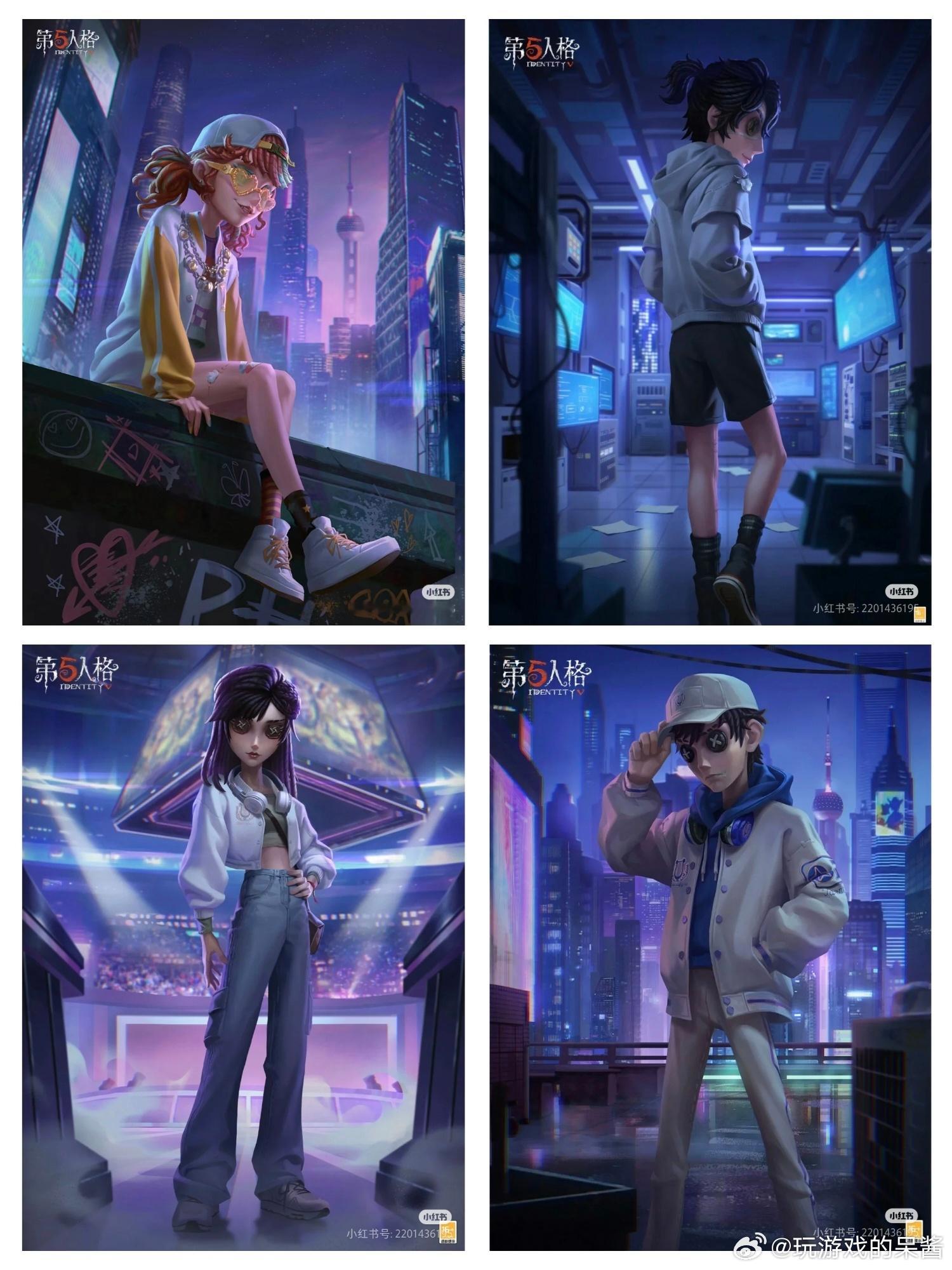 第五人格电竞时装OPH战队的海报终于凑齐了～该说不说，电竞战队的皮肤质量都挺高的