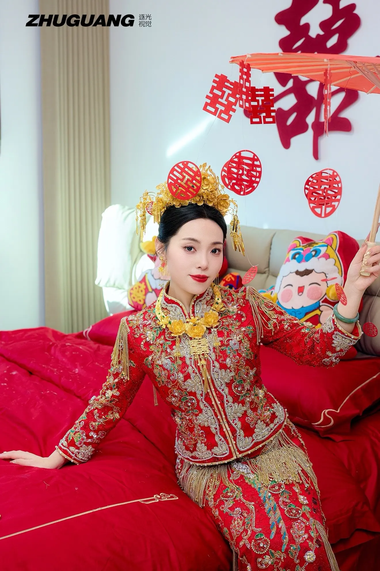 结婚秀和当然是红色的啦～
