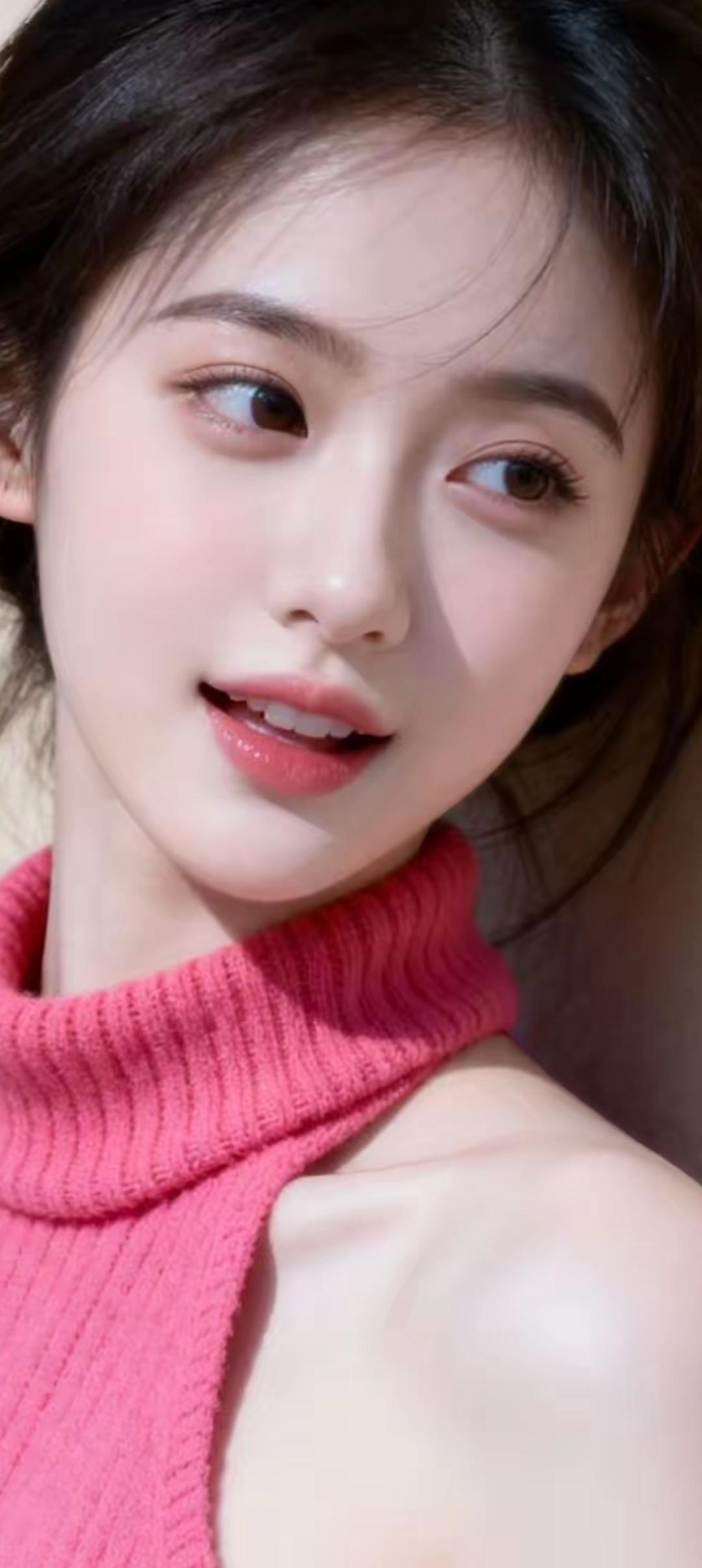 温柔粉色的毛衣，甜美少女心爆棚！💖✨