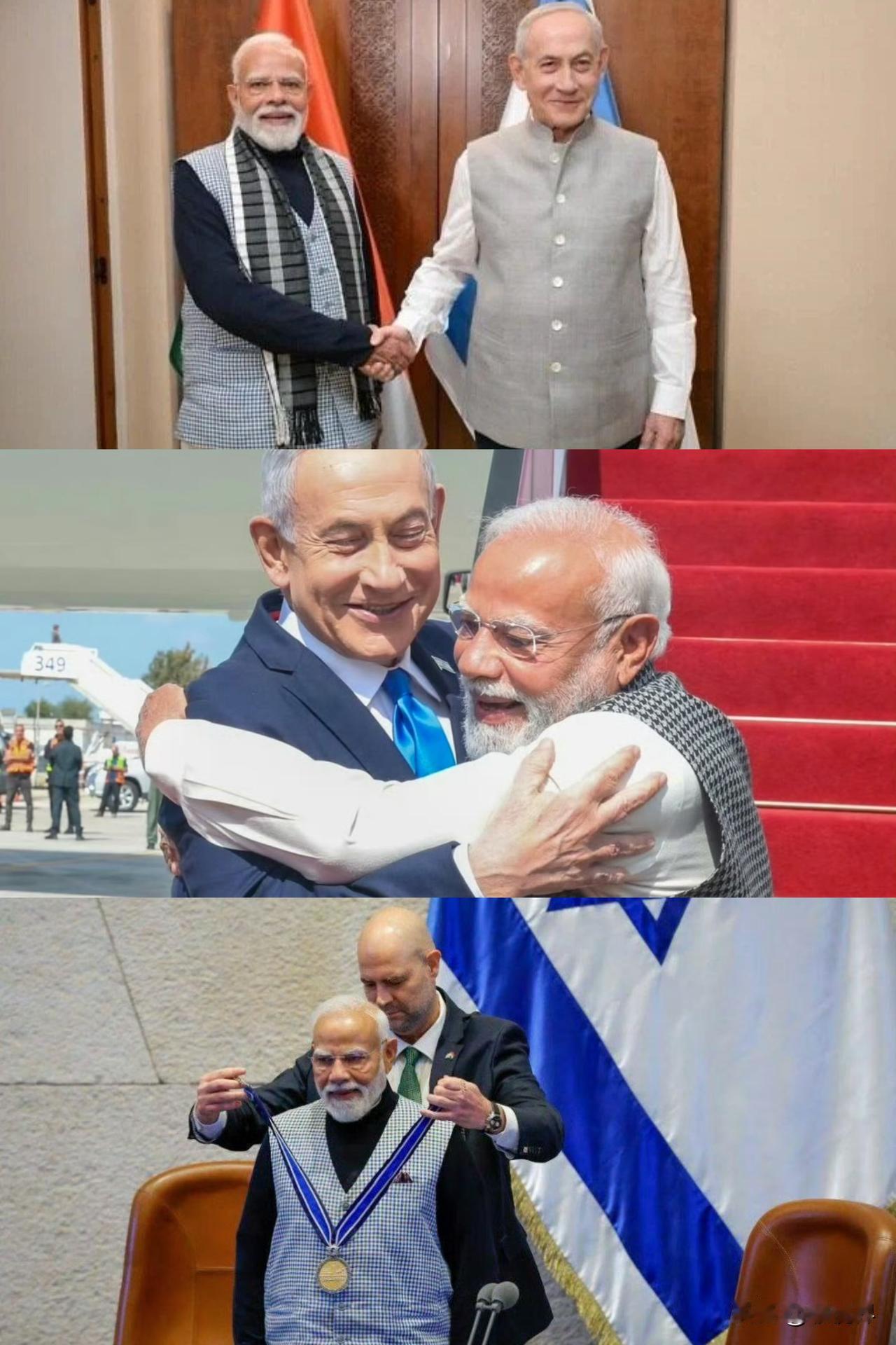 沆瀣一气！莫迪访问以色列，表示“印度坚定与以色列站在一起”，称“以色列是fath