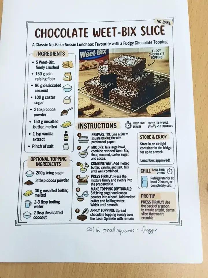 这是威化饼食材清单和做的步骤，是英文的，因为我们在学习英语，友友们可以用豆包拍照