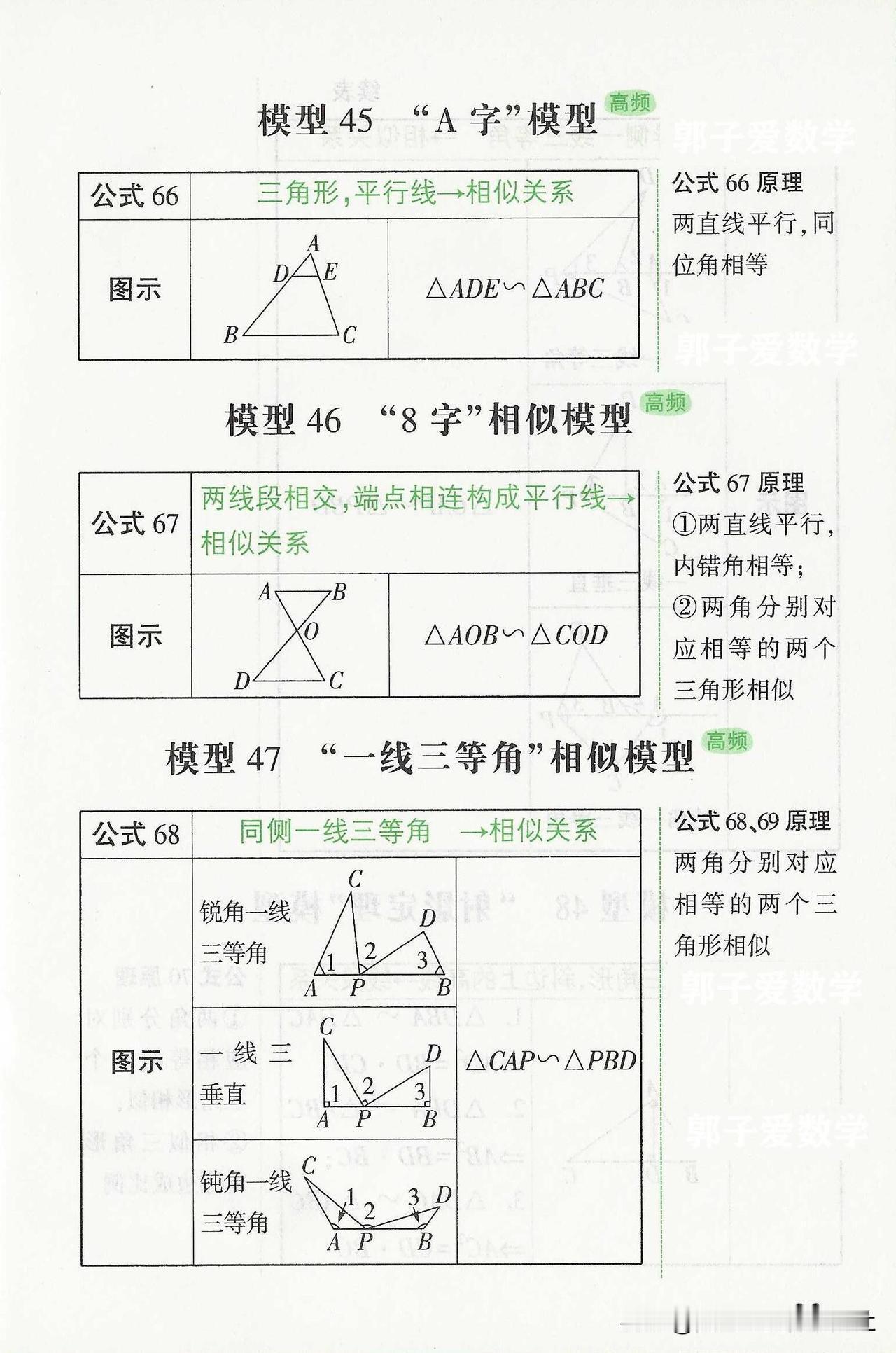 【中考数学几何模型公式 || 考前速记（第三篇）】
本篇汇集模型45～60：
4