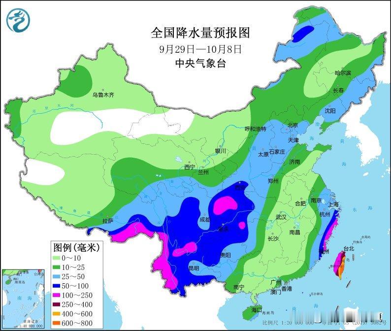 根据中央气象台预报，未来十天我国中东部地区有大范围降雨过程，台风山陀儿影响东南沿