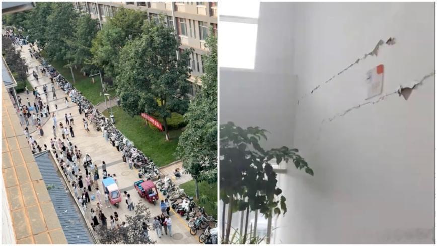 9月30日，云南昆明市区发生4.3级地震地震，楼房剧烈晃动，众多市民恐慌逃至大街