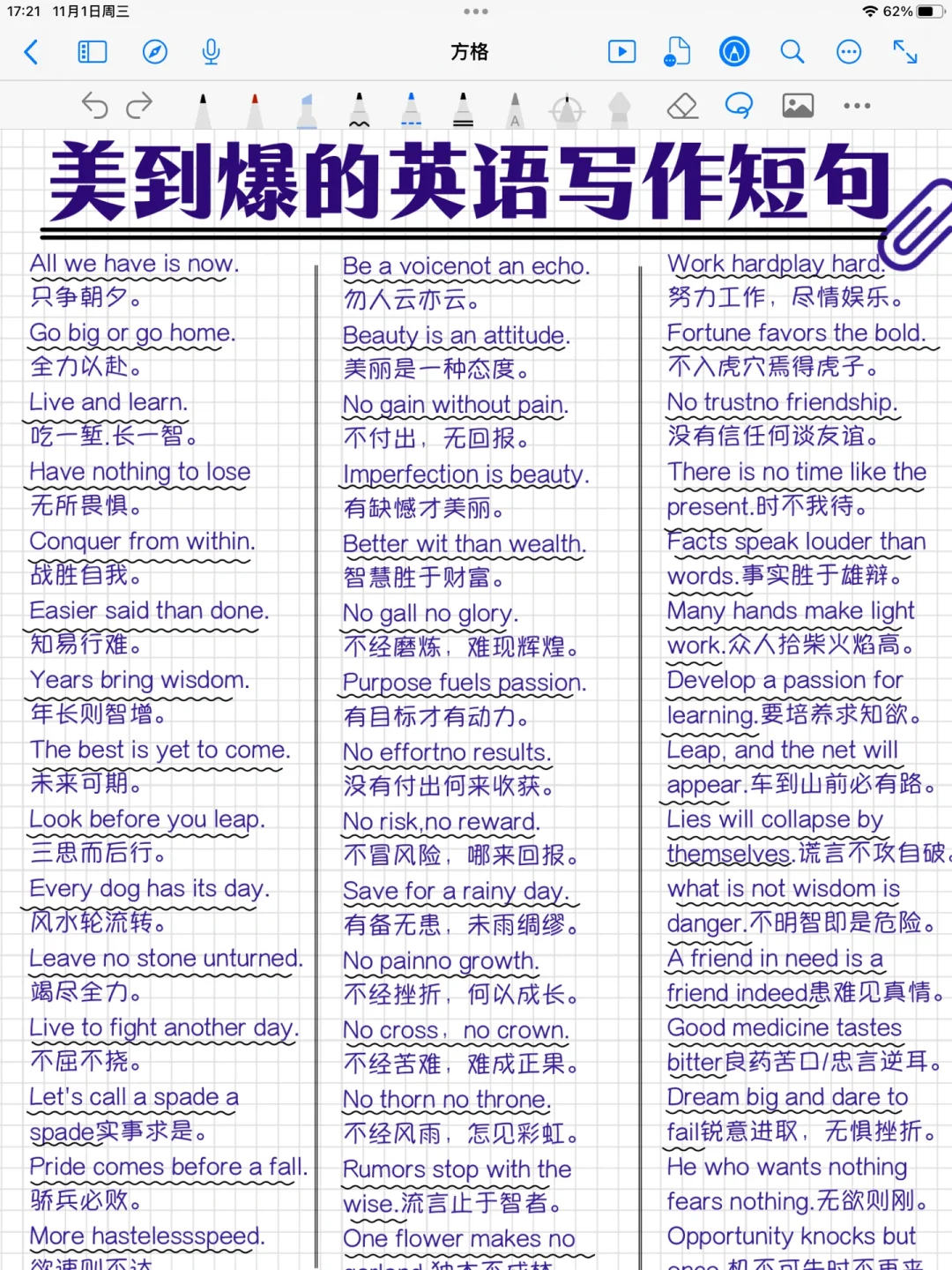 英语作文素材‼️背完它，你的英语写作就牛了！