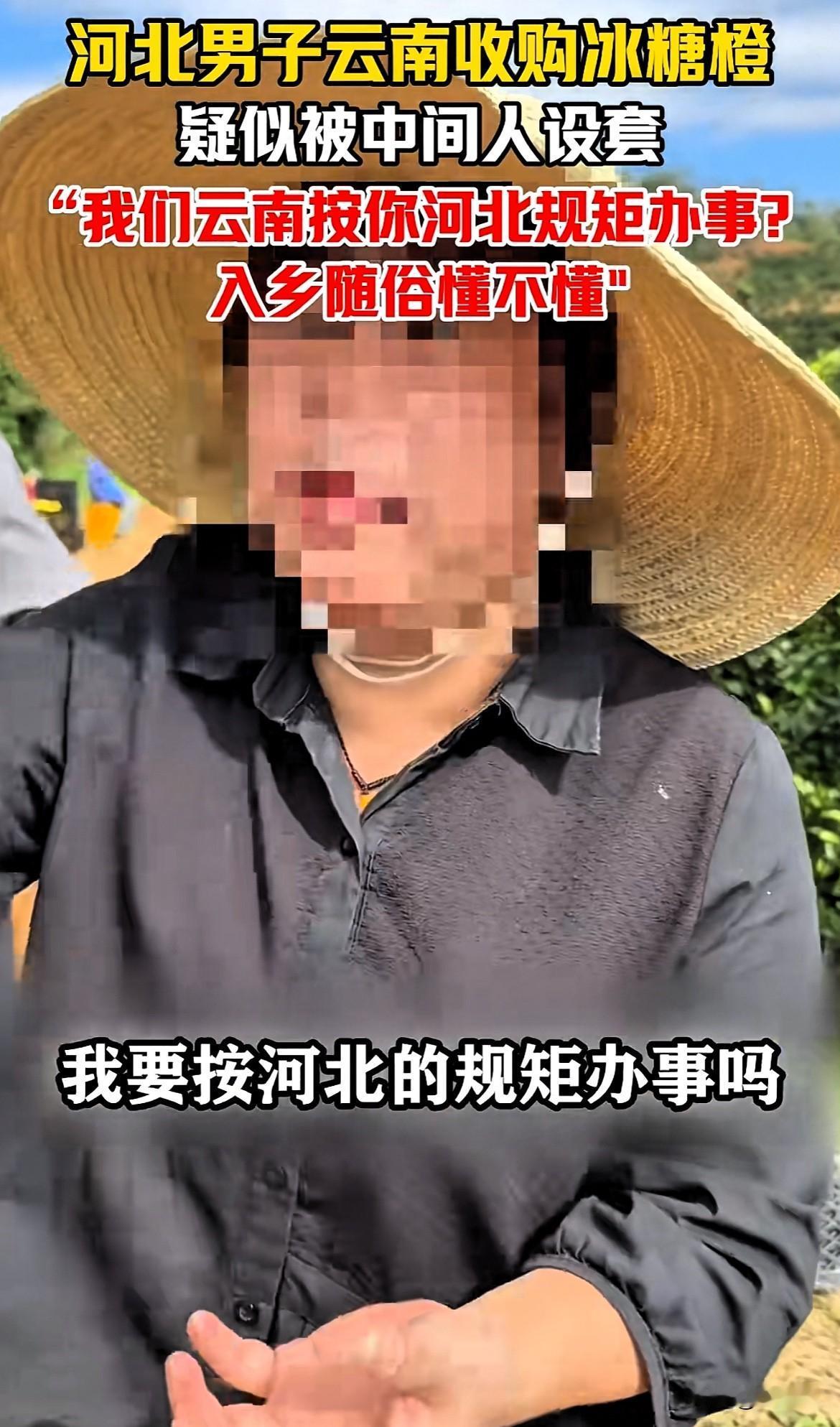 太霸道了！男子去云南收购冰糖橙，交了5000元定金，说好的要收黄的，去了才发现果