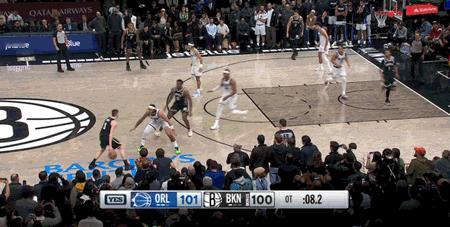 这是今年nba最牛逼的2.1秒返绝杀！
魔术104:103险胜篮网。班凯罗最后2