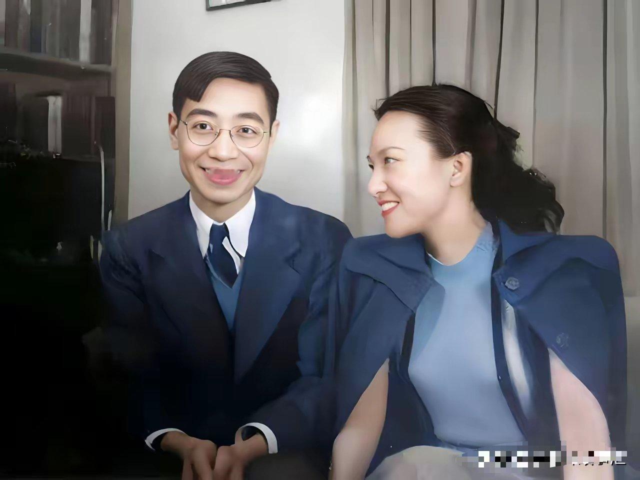 1948年美国康奈尔大学，郭永怀、李佩夫妇，一位后来成为两弹元勋，一位成为应用语