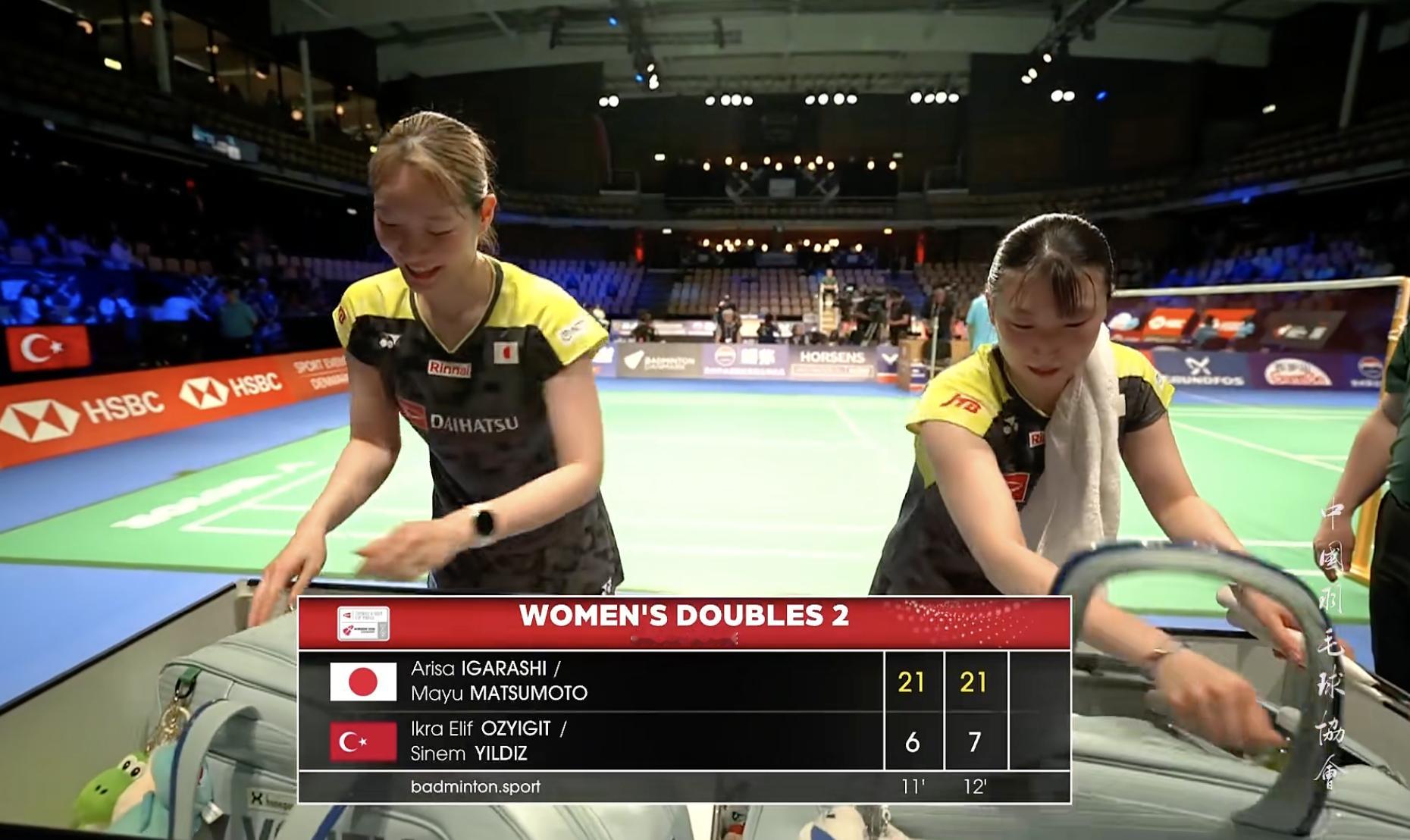 1号场地【尤杯B组：日本🇯🇵 3-1 🇹🇷土耳其】一单：宫崎友花🇯🇵