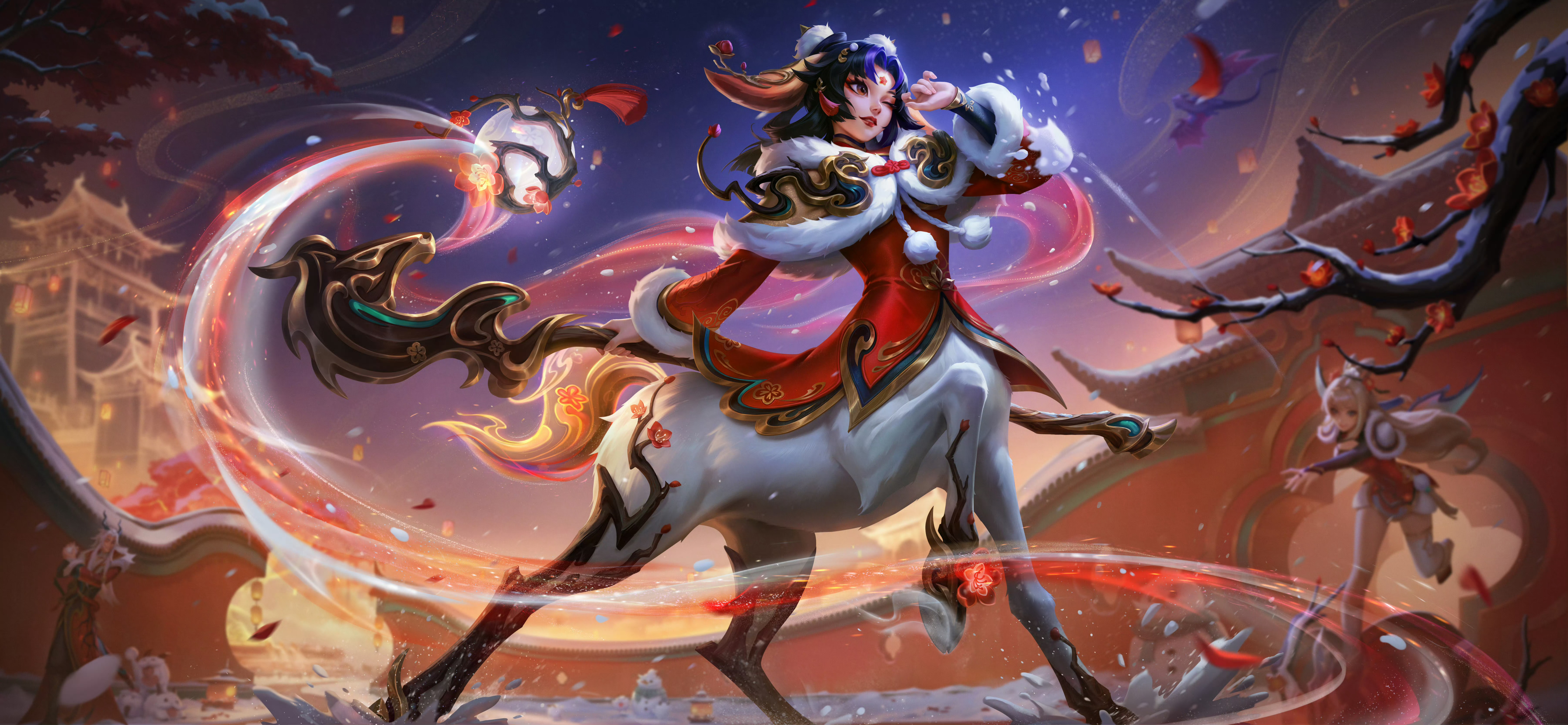 LOL手游马年限定皮肤“蕊雪盈春”系列原画LOL手游马年皮肤英雄联盟