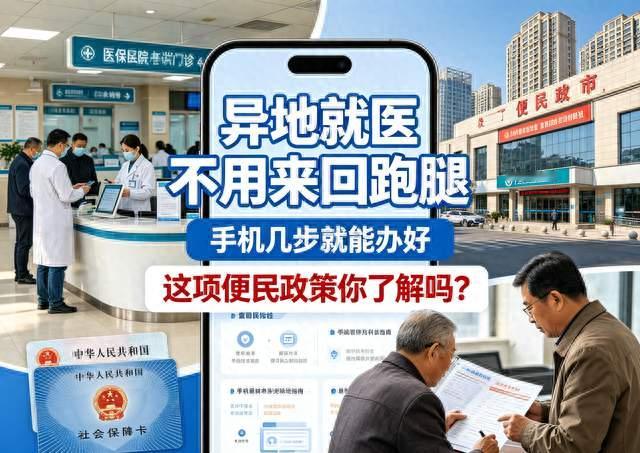 异地就医不用来回跑腿，手机几步就能办好，这项便民政策你了解吗
