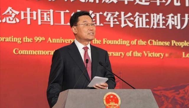 中国驻美国大使谢锋7月28日在庆祝解放军建军99周年招待会上致辞时强调，台湾、民