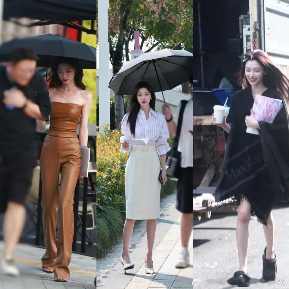 易梦玲美人余的客串路透造型身材好挺适合现代剧的 ​​​