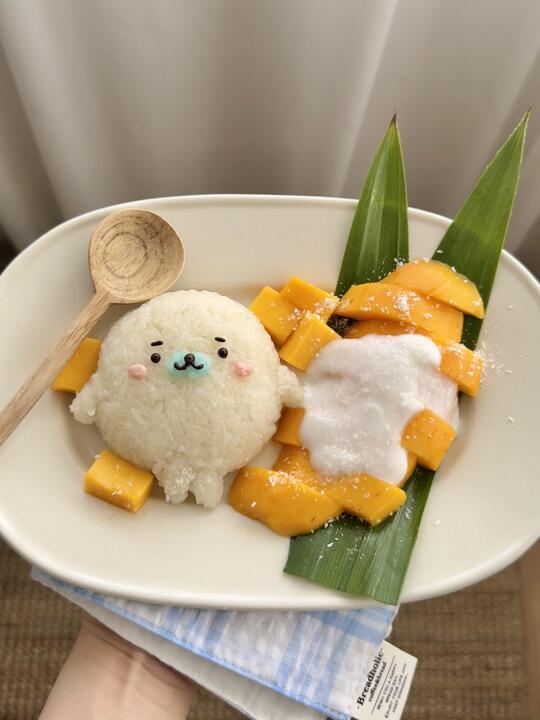 豆芝麻海豹芒果糯米饭