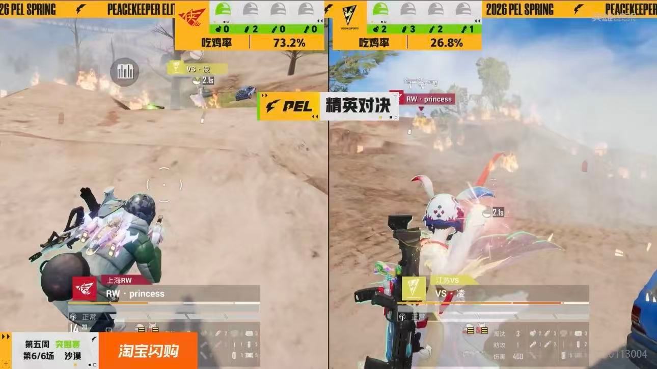 RW沙漠吃下一鸡 沙漠战场由我们主宰！上海RW吃鸡收官，向着周决赛全力冲刺！pe