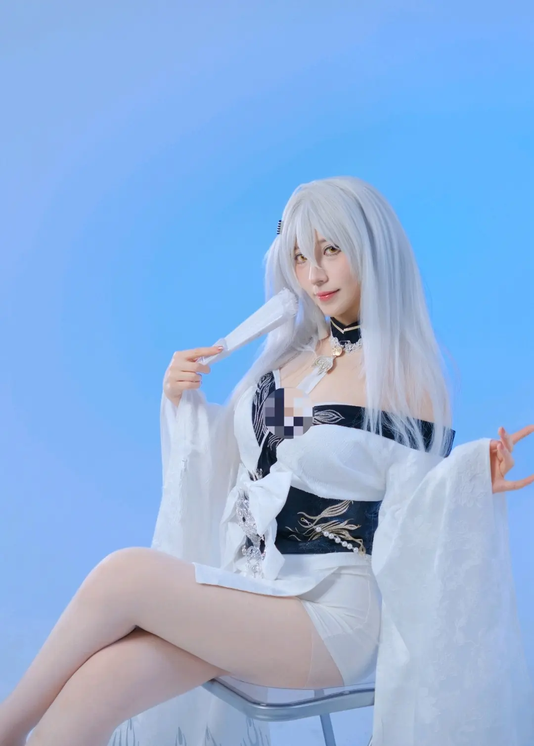 碧蓝航线cos 白凤cos 极品身材 cosplay 性感美女