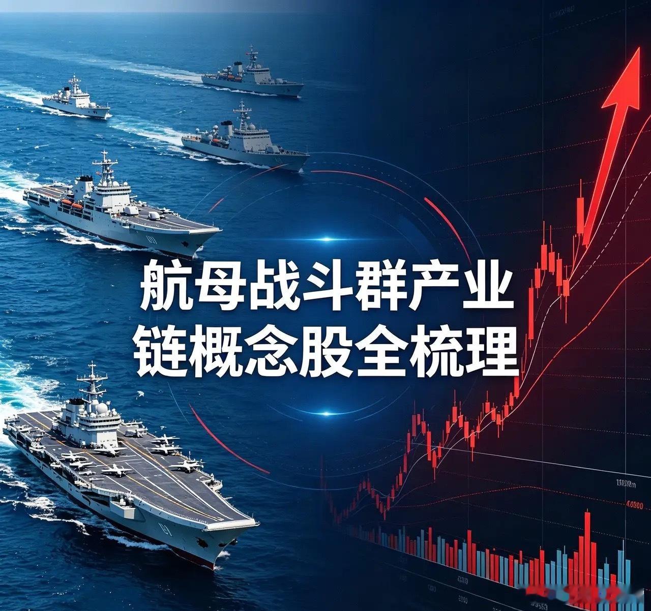 中国航母战斗群产业链概念股全梳理中国航母战斗群产业链覆盖航母总装、舰载机、动力系